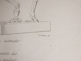 a drawing of a horse that is standing on a box