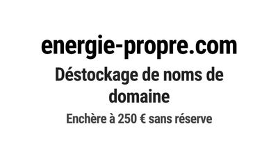 Nom de domaine energie-propre.com.