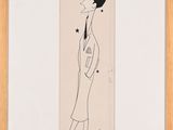 an image of a drawing of a woman in a long dress