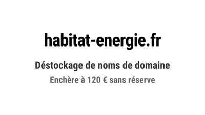 Nom de domaine habitat-energie.