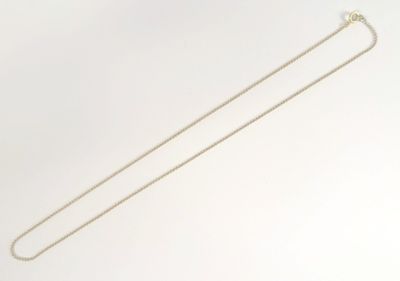 sterling silver chain necklace with a heart pendant on a white background