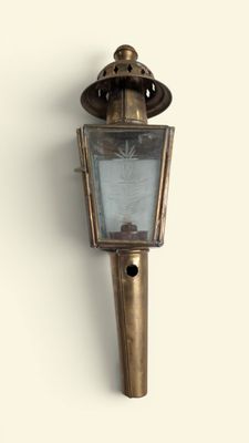 Lanterne de carrosse ou lanterne automobile en laiton ajouré…
