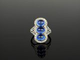 an art deco sapphire and diamond ring
