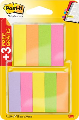 Lot de 9 - POST-IT - Marque-pages adhésifs - 15x50mm - Repos…