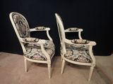 pair of louis xvi style armchairs