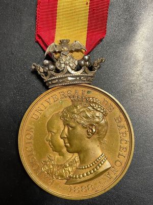 Médaille en bronze "Exposition universelle de Barcelone, 188…