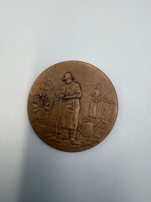 Médaille de récompense en bronze, diamètre environ 50 mm, si…
