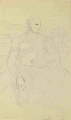 PETR WILLIAMS (1902–1947) A Man in a Boat (Self-Portrait)
