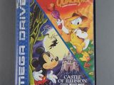 a close up of a video game case with a mickey mouse and goofy