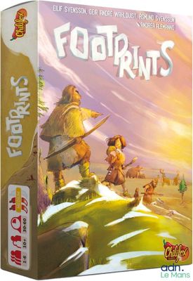 On voit ici la boîte du jeu de société « Foottrits ».