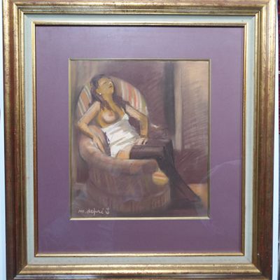 Marcel DEPRE (1919-1990) Le modèle nu Pastel sur papier
