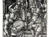 a black and white drawing of a man sitting on a chair next to a woman