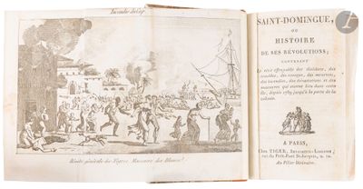 an old book with a picture of people on it