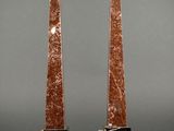 pair of marble obelisks on marble bases