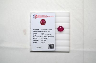 un gros plan sur un morceau de papier blanc sur lequel repose une pierre rouge