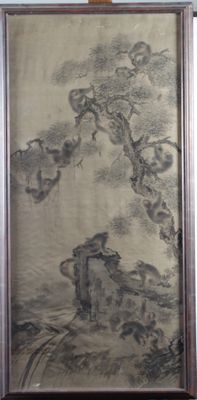 JAPON, XIXe siècle MORI SOSEN (1747-1821) Singes au-dessus d…