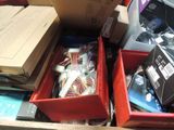 a box full of electronics and other items in it