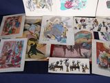 a lot of cards that are sitting on a table