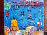 une peinture représentant une image d'une ville avec des bateaux sur l'eau