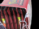 a box of toothbrushes with toothpaste on them