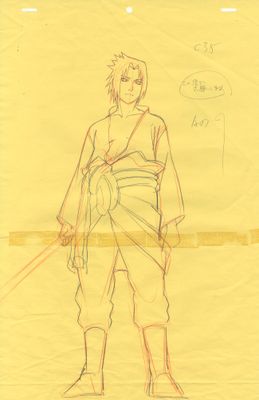 une image représentant un dessin d'un homme tenant une épée à la main
