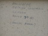 a picture of a picture of an old suitcase with writing on it