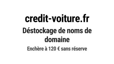 Nom de domaine credit-voiture.fr.