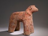 an image of a sculpture of a bear on a gray background