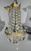 Petite suspension montgolfière à une lumière en métal doré e… (photo 2)