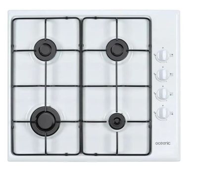 cuisinière à quatre feux avec quatre boutons de chaque côté