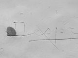 a black and white photo of a drawing on a piece of paper