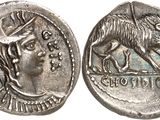 a silver coin with an image of a horse on it