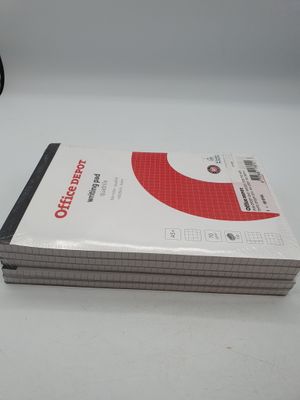 Lot de 5 - OFFICE DEPOT - Blocs-notes A5+ - Quadrillés 100 f…