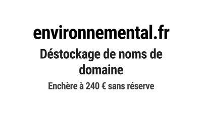 Nom de domaine environnemental.
