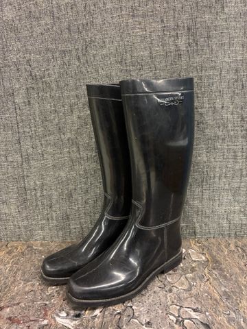 ELISABETH STUART – Paire de bottes en caoutchouc noir. Taille : 3...