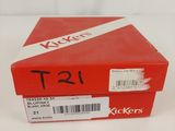a close up of a red box with a sticker on it