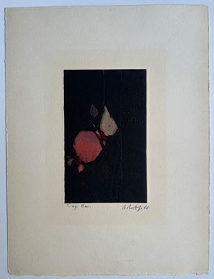 une image représentant une rose rouge peinte sur fond noir