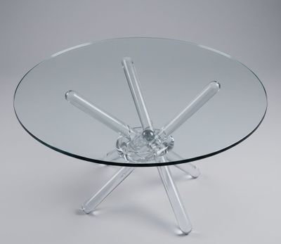 an image of a glass table with a starburst design on it
