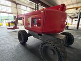 an image of a large red machine in a building
