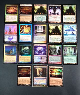 a close up of a bunch of cards on a table