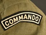 a close up of a patch on a military uniform