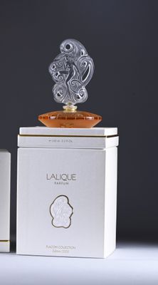 an image of a bottle of perfume sitting on top of a box