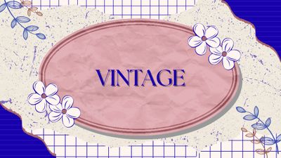 an image of a vintage frame with flowers and butterflies on it