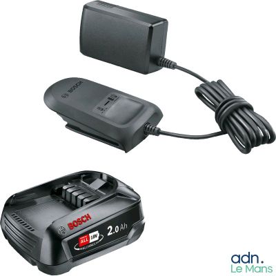 a black and decker battery charger next to a charger on a white background
