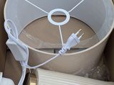 a lamp that is sitting in a box with wires
