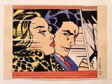 une image représentant un tableau où l'on voit un homme et une femme dans une voiture