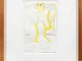 l'image d'un dessin représentant un homme assis sur une chaise