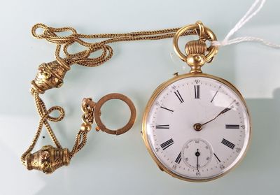 Montre de gousset en or jaune (18 carats), cache-poussière e… - Photo 1