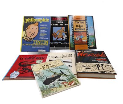 Lot Tintin 7 vols divers Trésor Rackham Arabe feuillets se d…