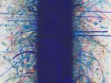 an image of a painting of a blue rectangle on a white background